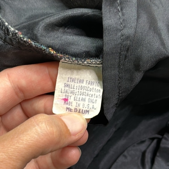 Vintage Samara Wildlife Moose Fish Abstract Black Vest Size Medium - Picture 7 of 8